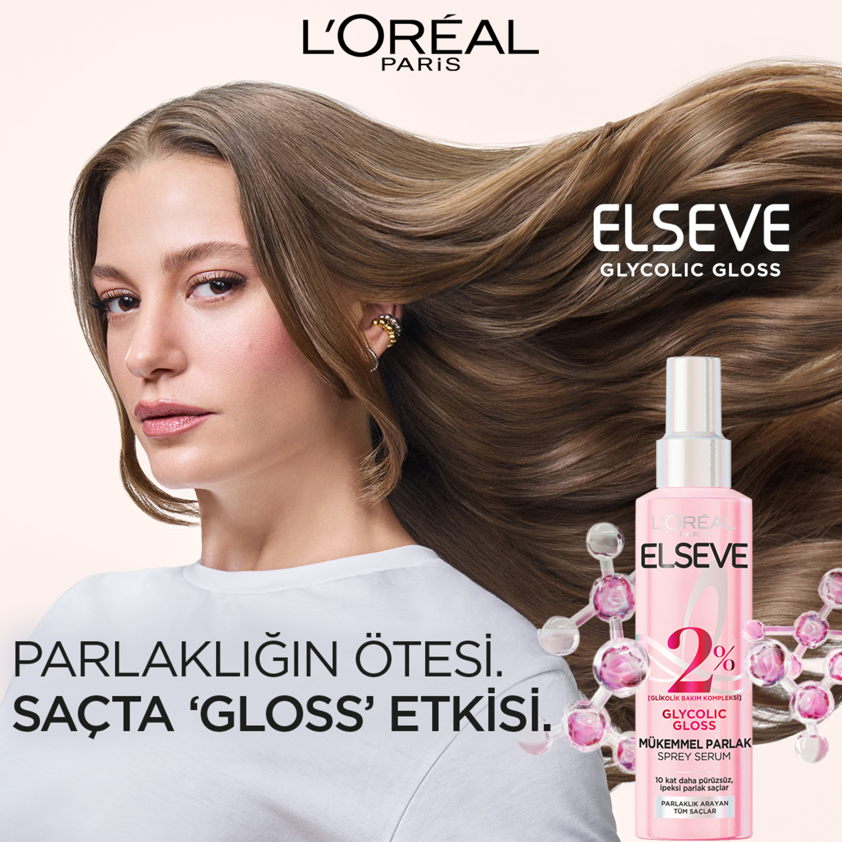 Elseve Glycolic Gloss Parlak Sprey Serum 150 Ml - Görsel 2