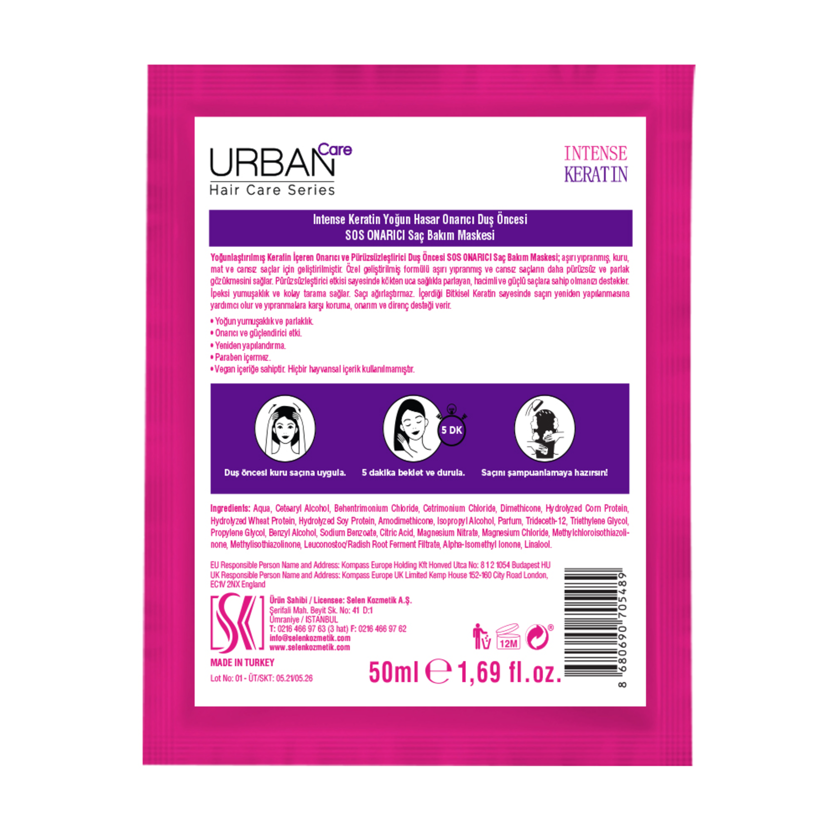 Urban Care Intense Keratin Saç Maskesi 50 Ml - Görsel 2