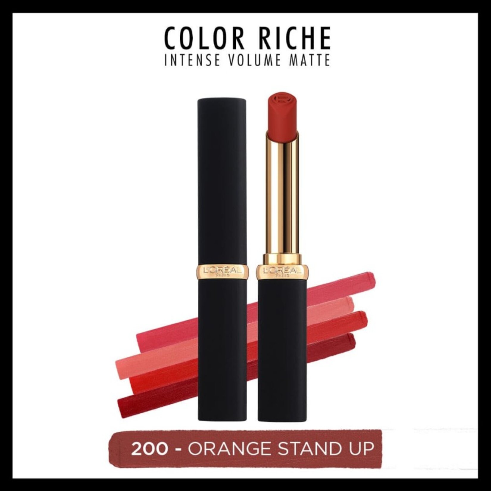 L'Oréal Paris Color Riche Colors of Worth Intense Volume Matte Ruj - 200 Orange Stand Up - Görsel 2