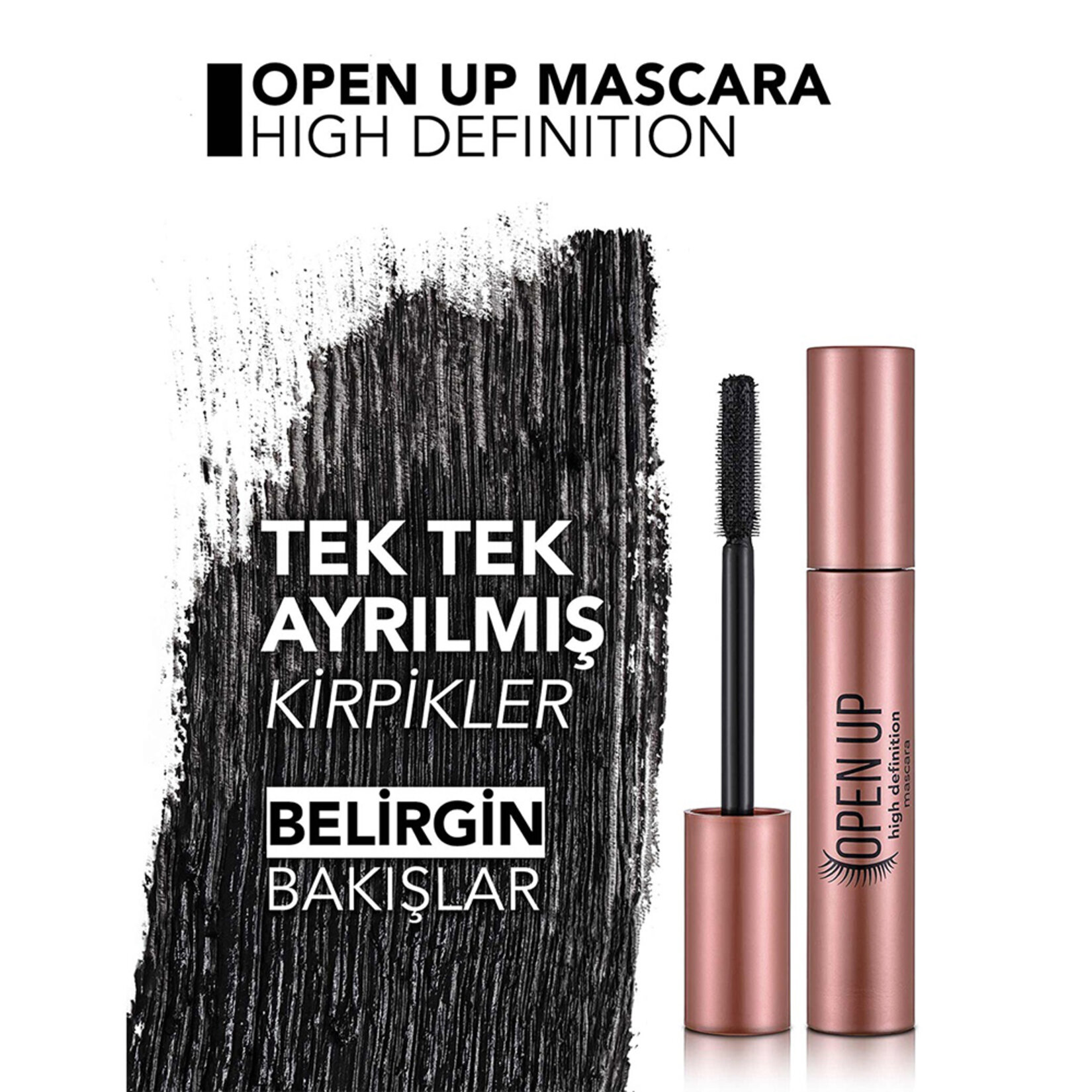 Flormar Open Up HD Yelpaze Etkili Maskara - 001 (Siyah) - Görsel 5