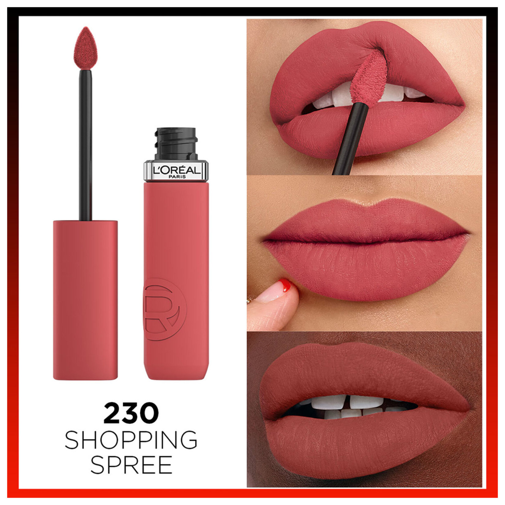 L'Oréal Paris Matte Resistance Likit Mat Ruj 230 Shopping Spr - Görsel 3