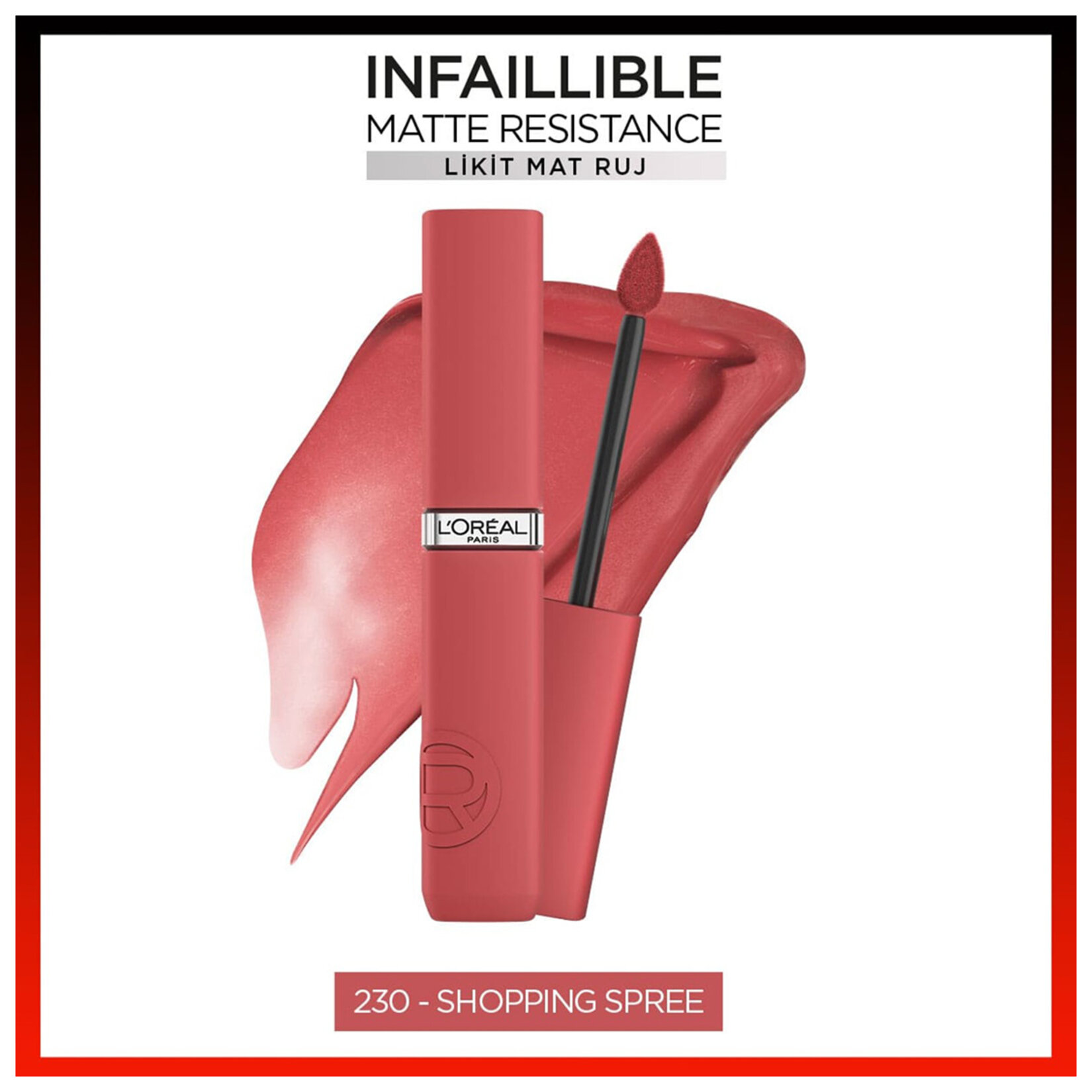 L'Oréal Paris Matte Resistance Likit Mat Ruj 230 Shopping Spr - Görsel 2