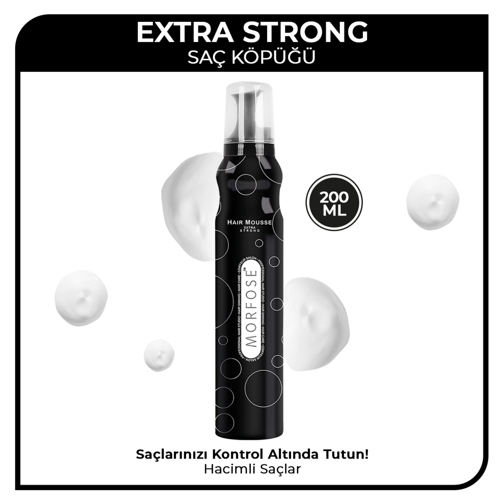 Morfose Extra Strong Saç Köpüğü 200 ml - Görsel 2