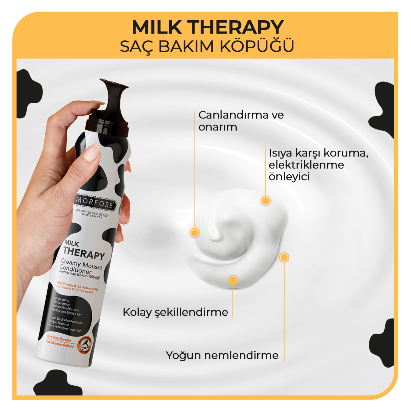 Morfose Milk Therapy Saç Köpüğü 200 Ml - Görsel 3
