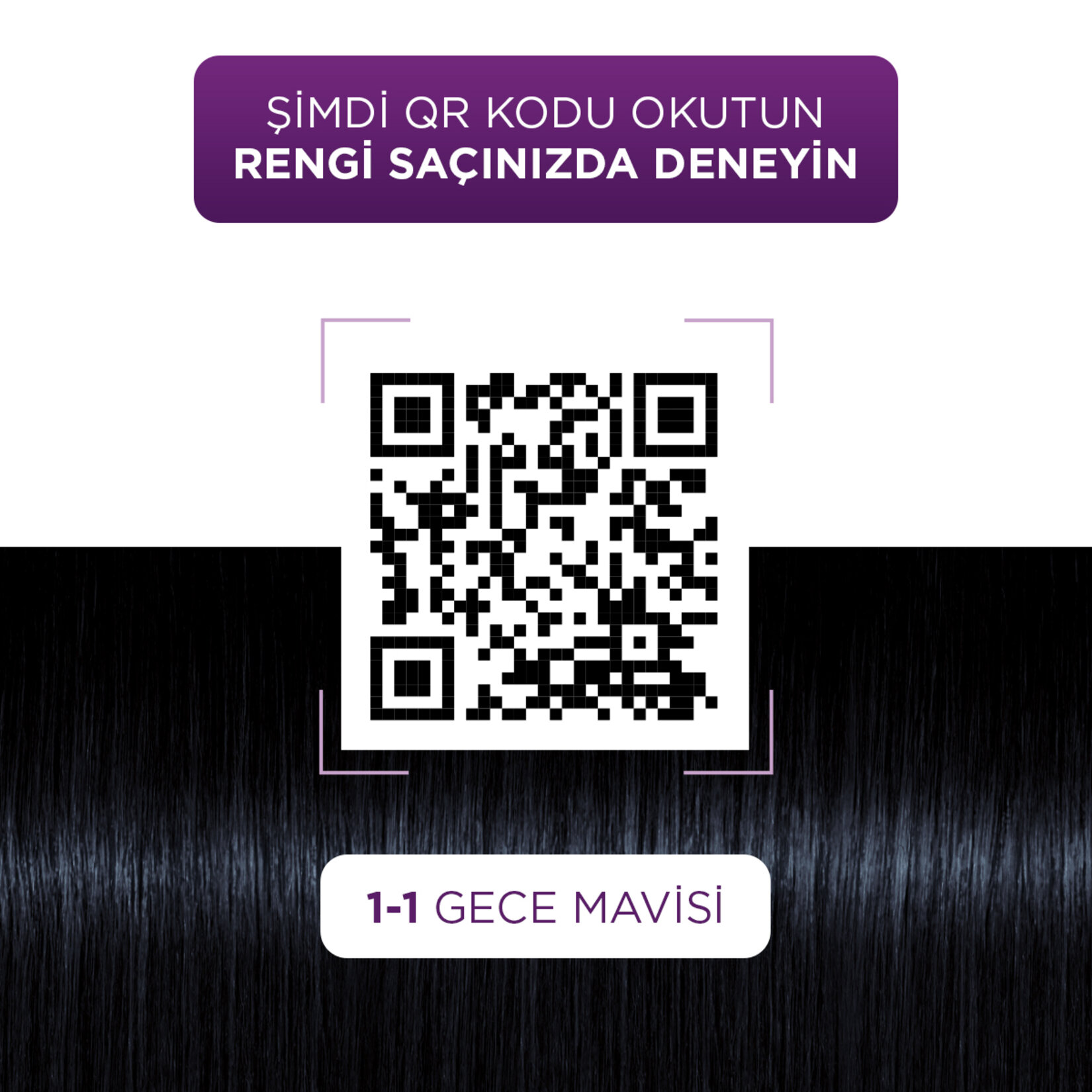 Palette Göz Alıcı Renkler 1-1 Gece Mavisi Saç Boyası 110 Ml - Görsel 3