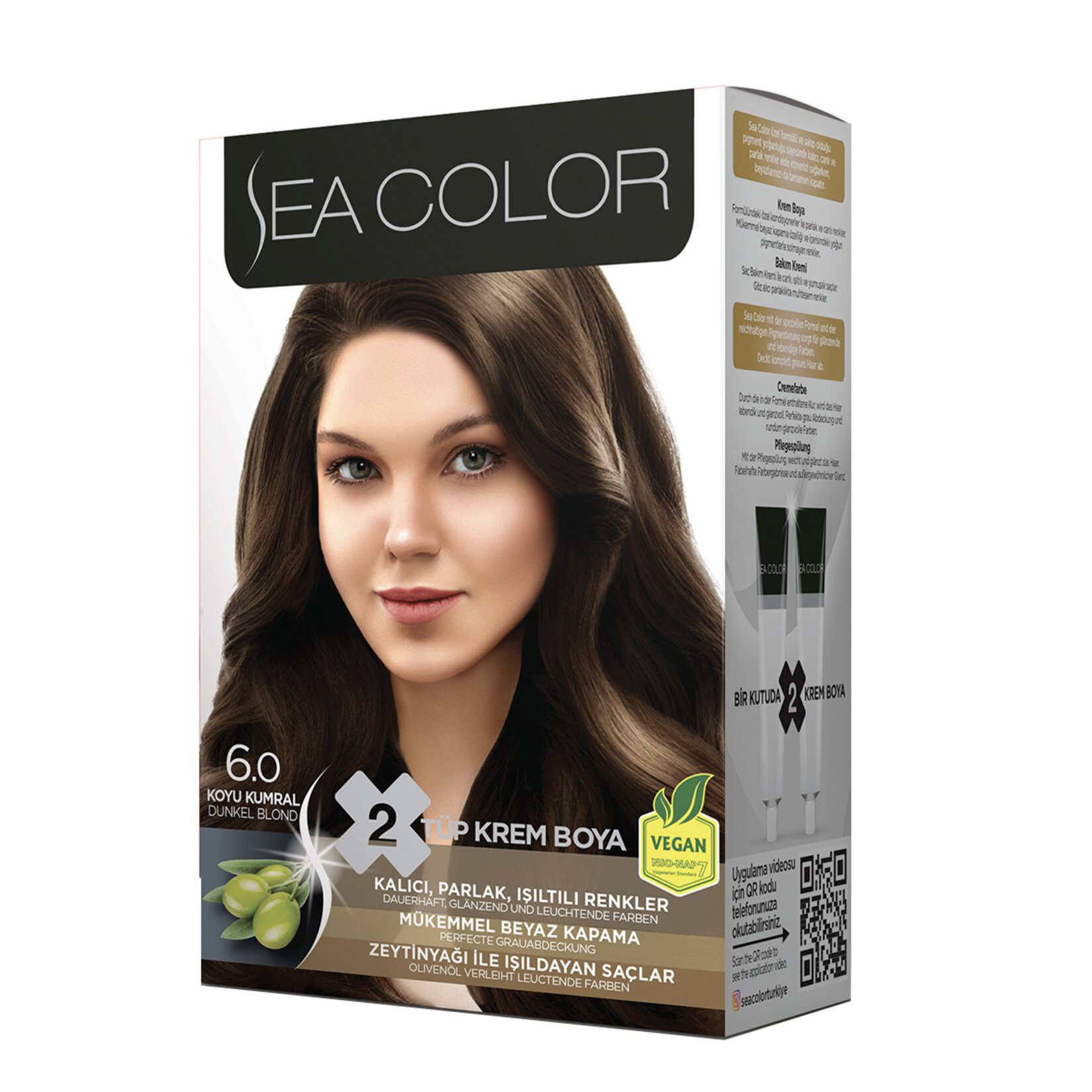 Sea Color Saç Boyası Seti 6.0 Koyu Kumral 185 Ml