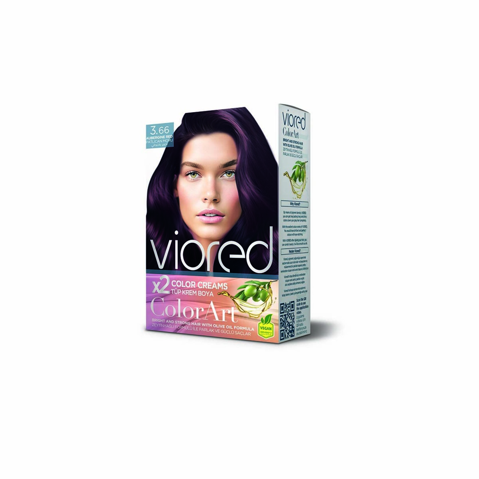 Viored Colorart Set Boya Patlıcan Moru 3.66 160 Ml - Görsel 1