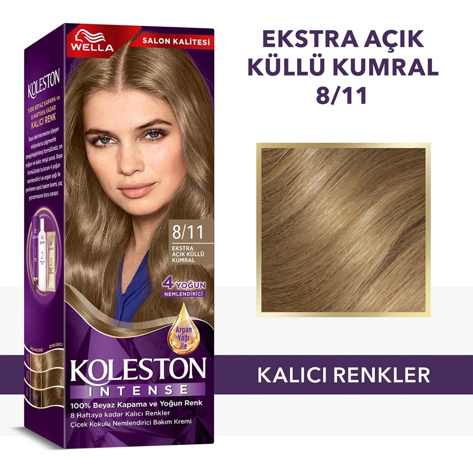 Koleston Intense 8/11 Ekstra Açık Küllü Kumral - Görsel 2