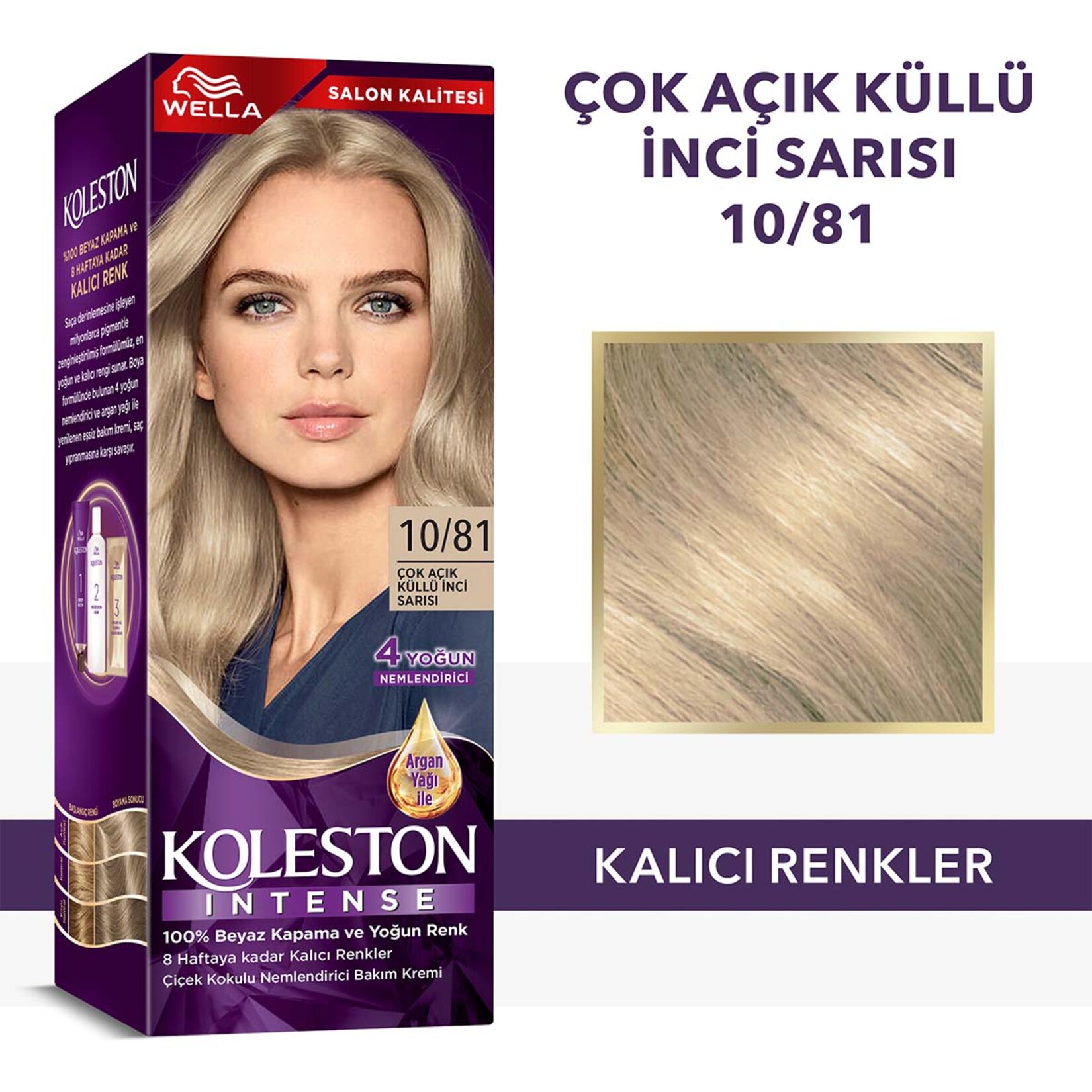 Koleston Intense Saç Boyası 10/81 Ultra Açık Küllü Sarısı - Görsel 2