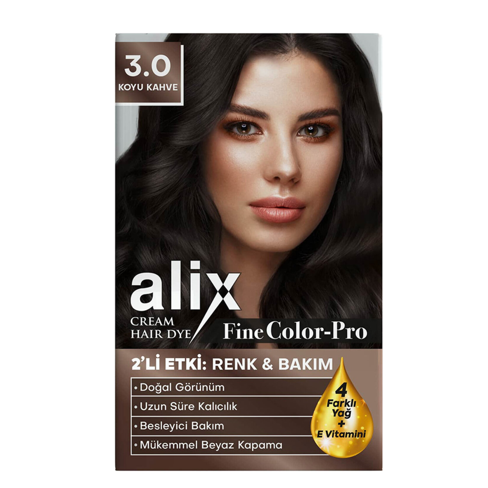 Alix Saç Boyası Kiti 3.0 Koyu Kahve 135 Ml