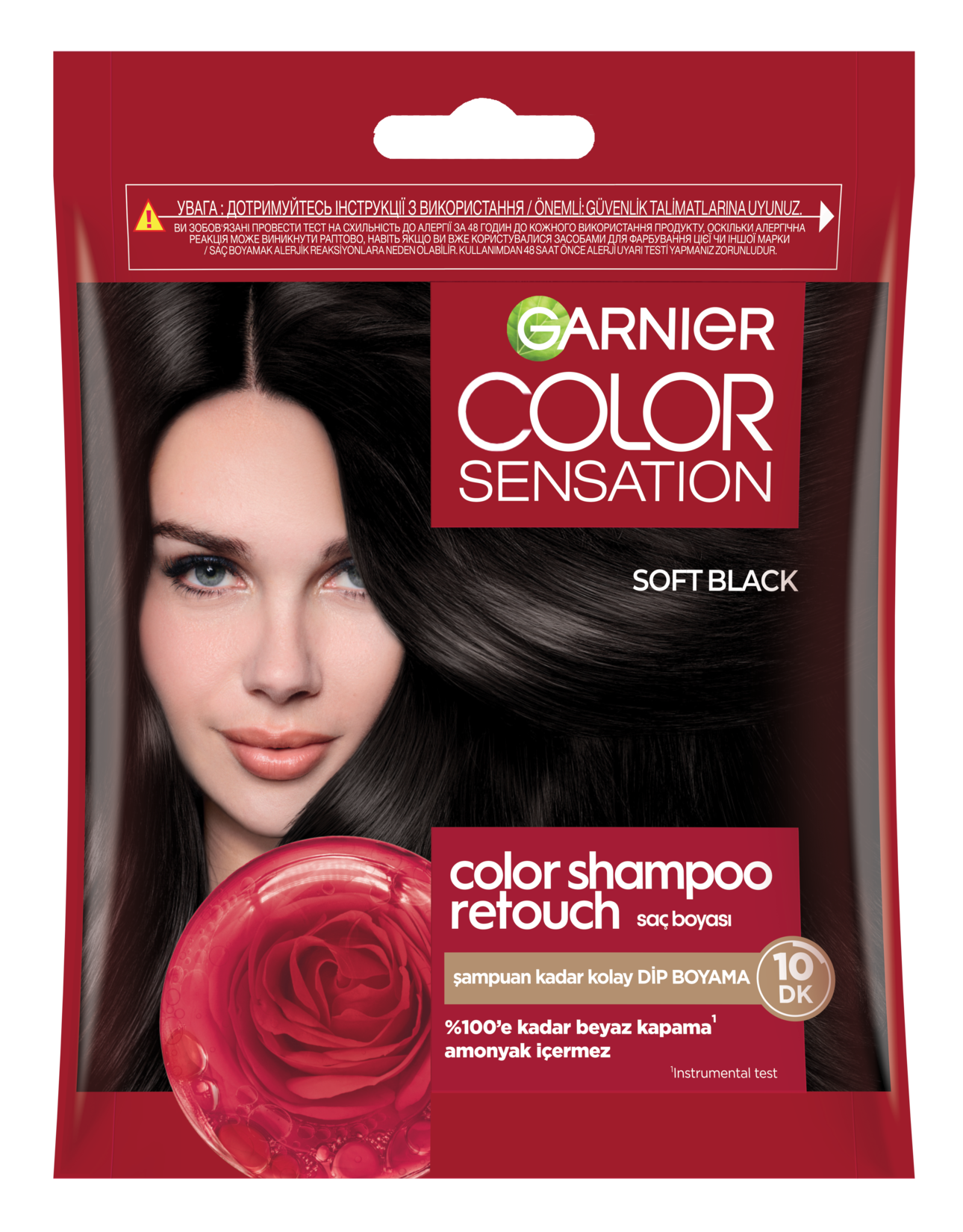 Garnier Color Shampoo Retouch Şampuan Kolaylığında Dip Boyası, Siyah 2.0 40 Ml - Görsel 1