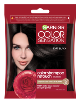 Garnier Color Shampoo Retouch Şampuan Kolaylığında Dip Boyası, Siyah 2.0 40 Ml