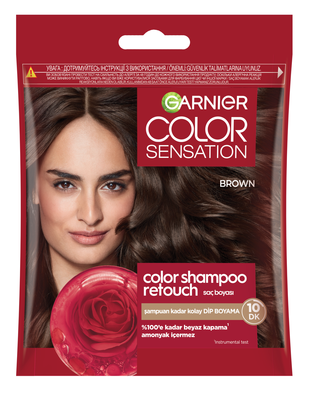 Garnier Color Shampoo Retouch Şampuan Kolaylığında Dip Boyası, Kahve 4.0 40 Ml - Görsel 1
