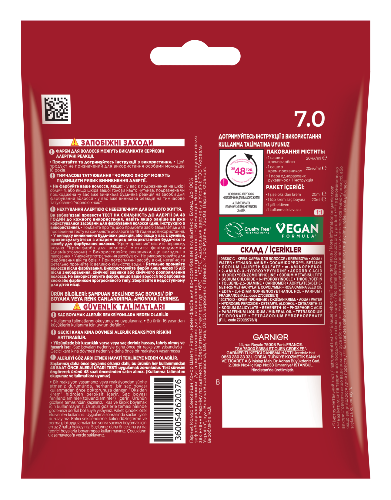 Garnier Color Shampoo Retouch Şampuan Kolaylığında Dip Boyası, Sarı 7.0 40 Ml - Görsel 7