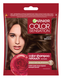 Garnier Color Shampoo Retouch Şampuan Kolaylığında Dip Boyası, Açık Kahve 5.0 40 Ml