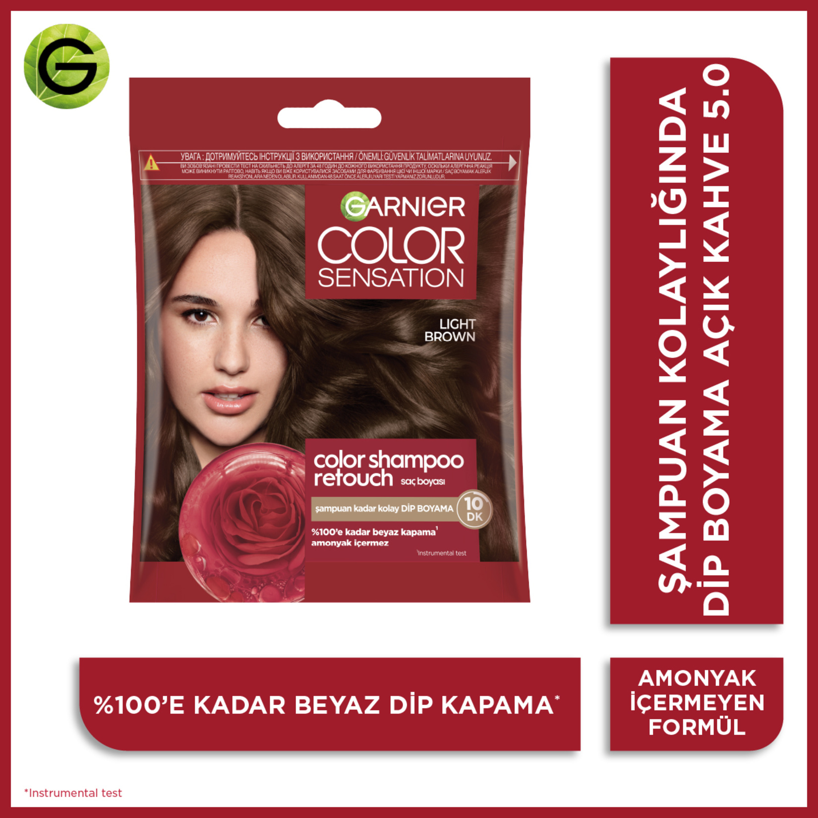 Garnier Color Shampoo Retouch Şampuan Kolaylığında Dip Boyası, Açık Kahve 5.0 40 Ml - Görsel 5