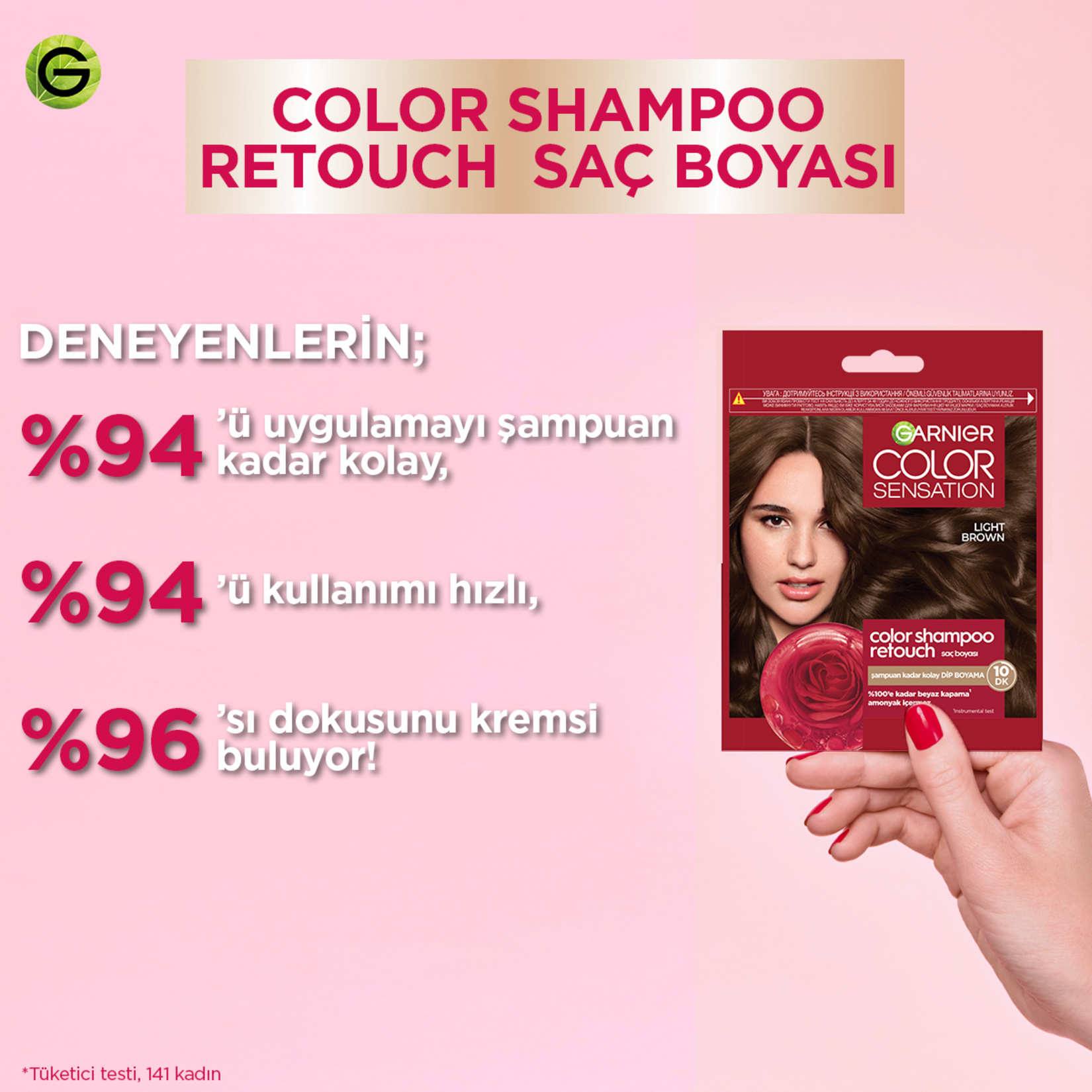 Garnier Color Shampoo Retouch Şampuan Kolaylığında Dip Boyası, Koyu Sarı 6.0 40 Ml - Görsel 3