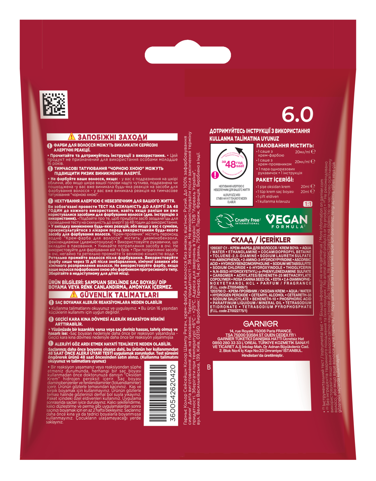 Garnier Color Shampoo Retouch Şampuan Kolaylığında Dip Boyası, Koyu Sarı 6.0 40 Ml - Görsel 7