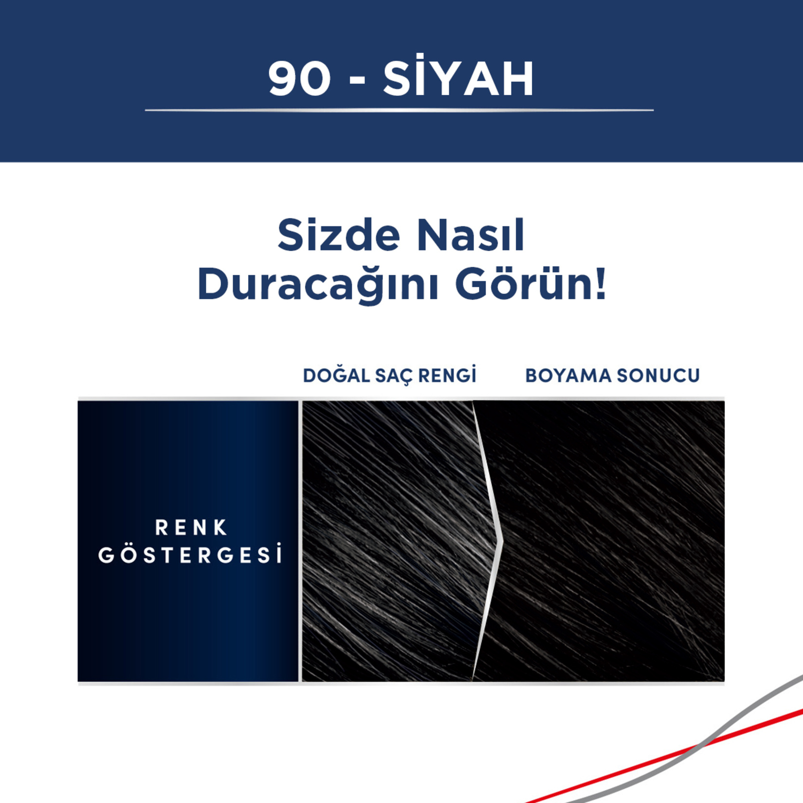 Men Perfect 90 Siyah Erkek Saç Boyası 80 Ml - Görsel 3