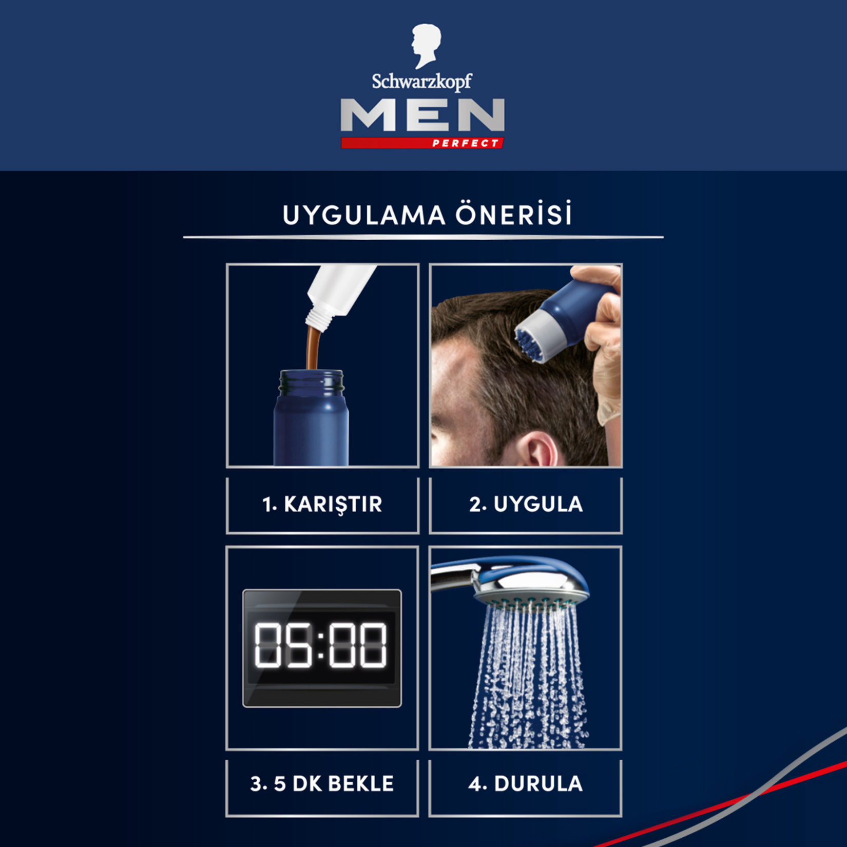 Men Perfect 90 Siyah Erkek Saç Boyası 80 Ml - Görsel 5