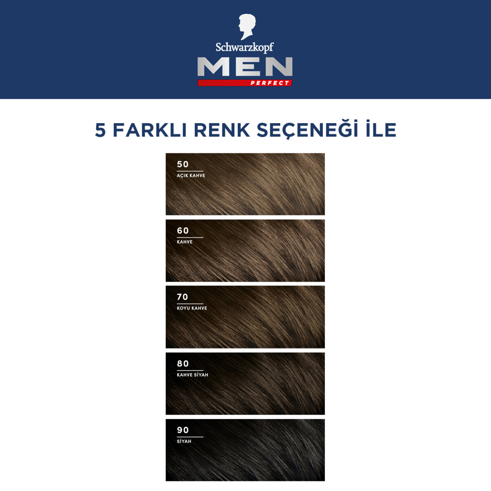 Men Perfect 90 Siyah Erkek Saç Boyası 80 Ml - Görsel 6