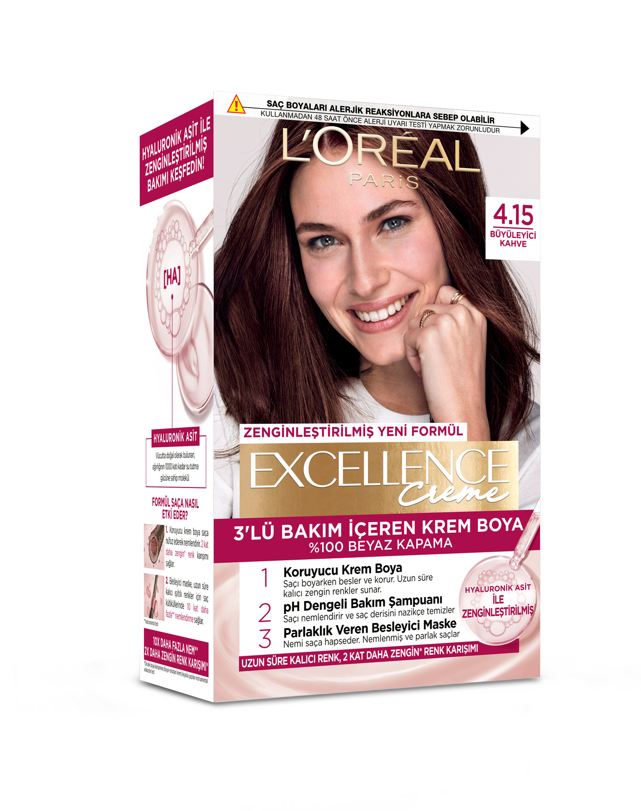 Excellence Creme 4.15 Büyüleyici Kahve Saç Boyası 192 Ml