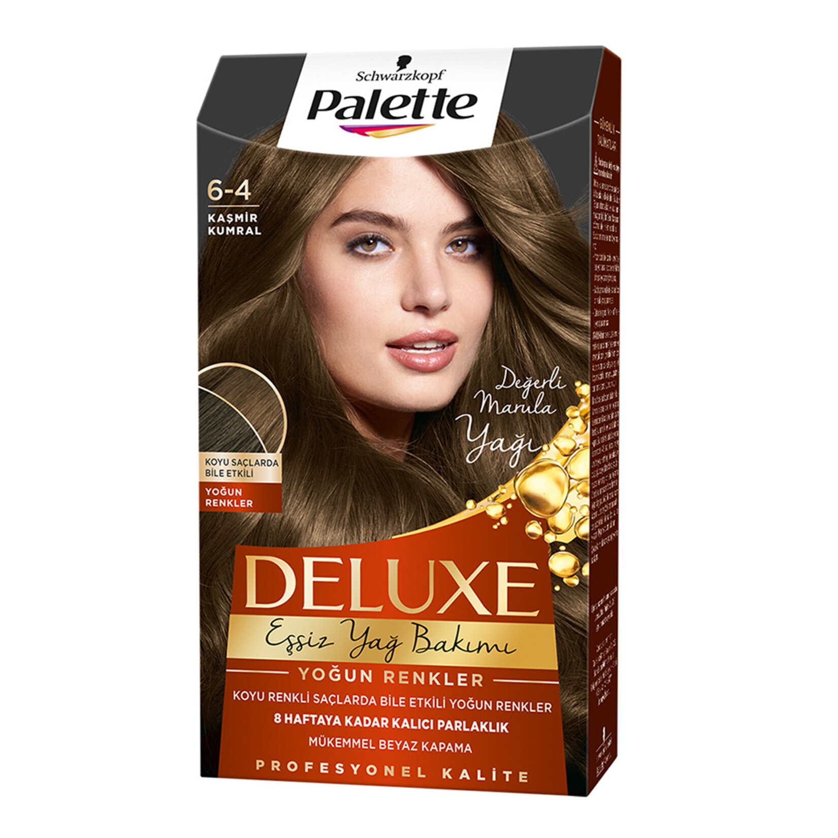 Palette Deluxe Yoğun Renkler Saç Boyası Kaşmir Kumral 6-4 115 Ml - Görsel 1