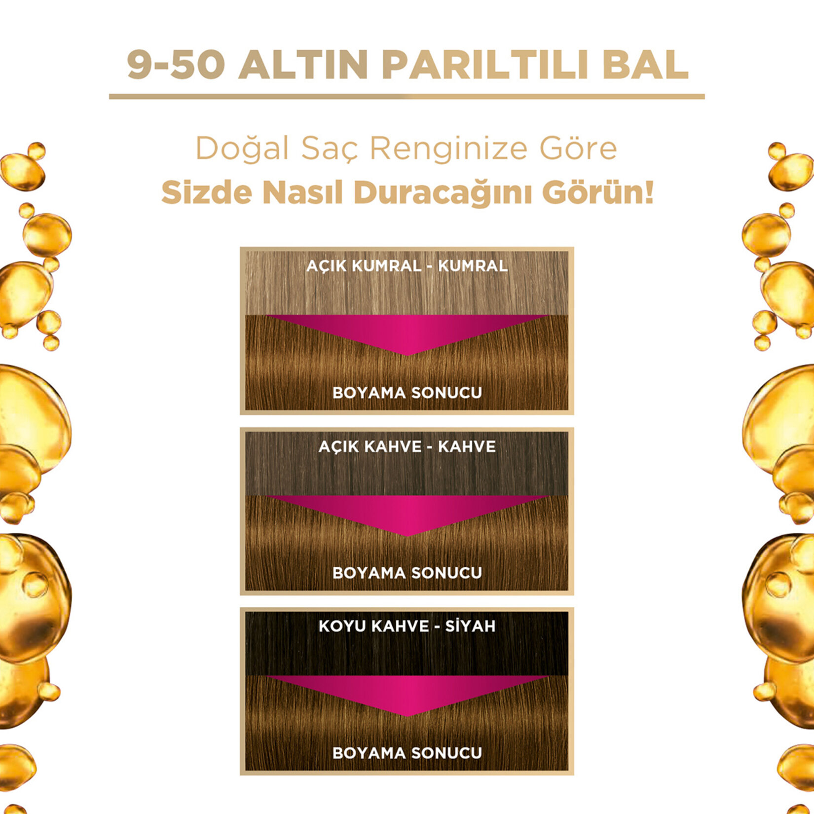Palette Deluxe Yoğun Renkler Saç Boyası Altın Parıltılı Bal 9-50 115 Ml - Görsel 2