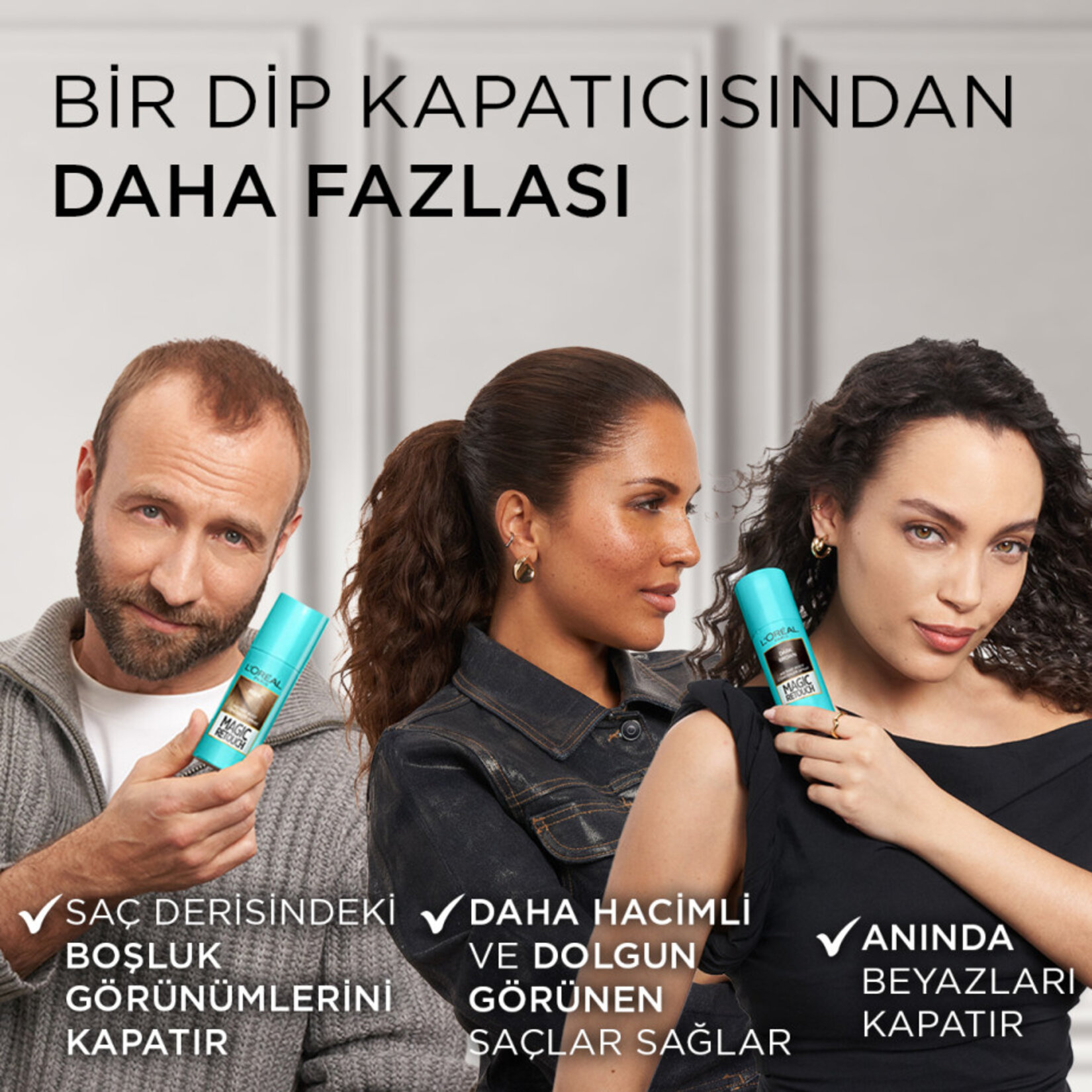 L'Oréal Paris Magic Retouch Beyaz Dipleri Kapatıcı Sprey - Koyu Kahverengi - Görsel 5