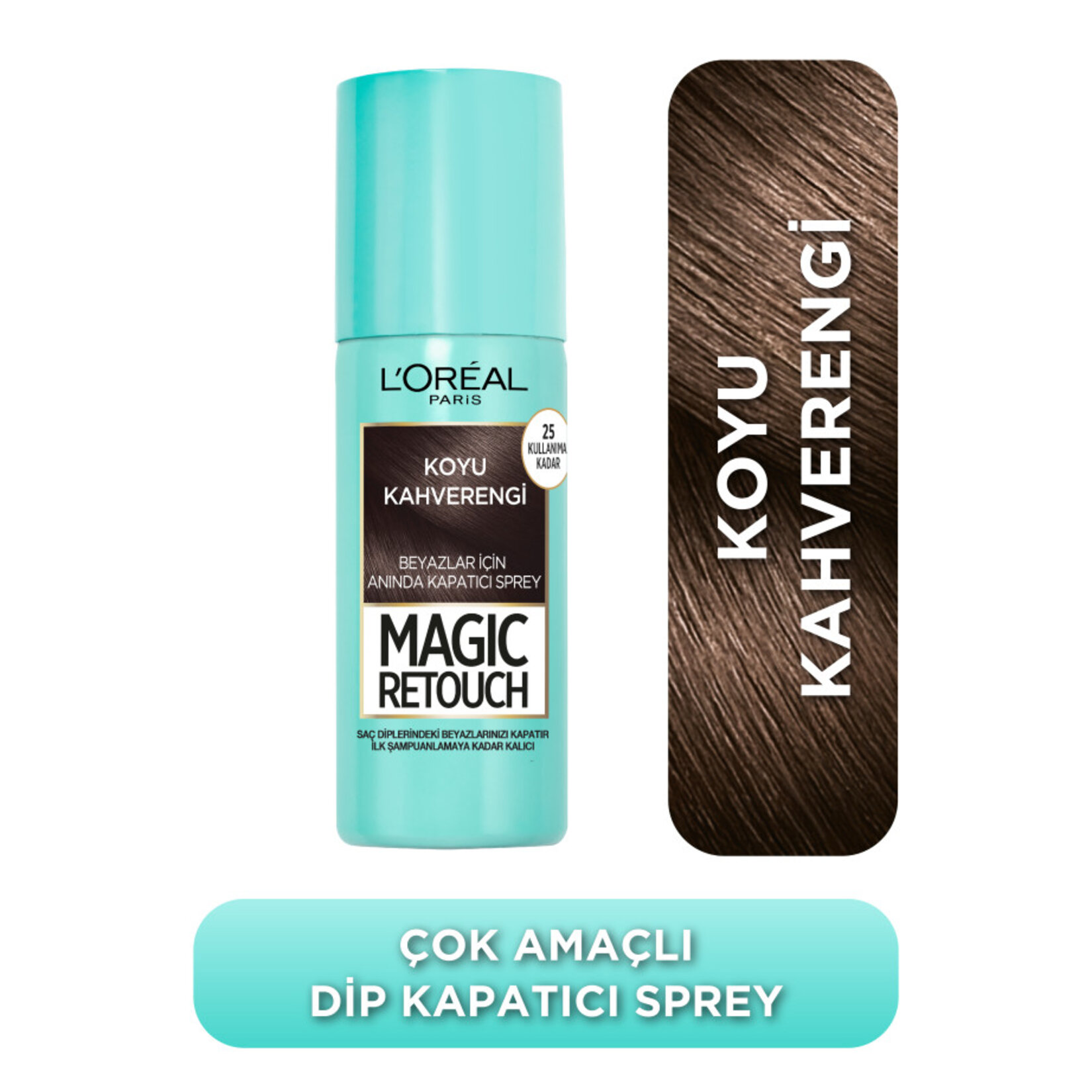 L'Oréal Paris Magic Retouch Beyaz Dipleri Kapatıcı Sprey - Koyu Kahverengi - Görsel 2