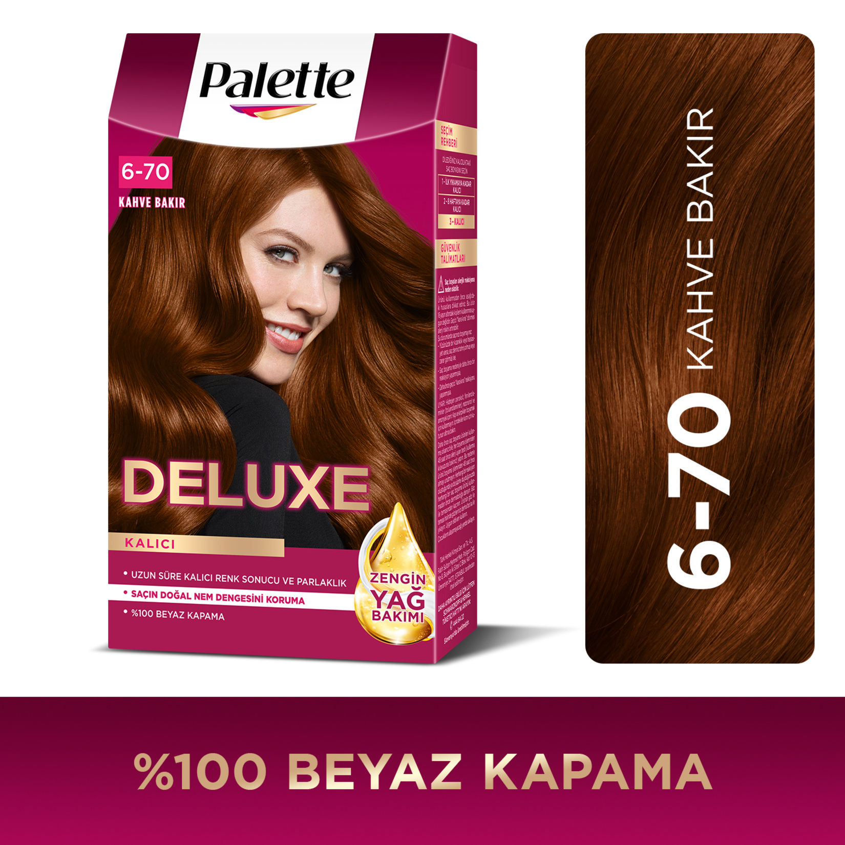Palette Deluxe 6-70 Kahve Bakır Saç Boyası 115 Ml - Görsel 2