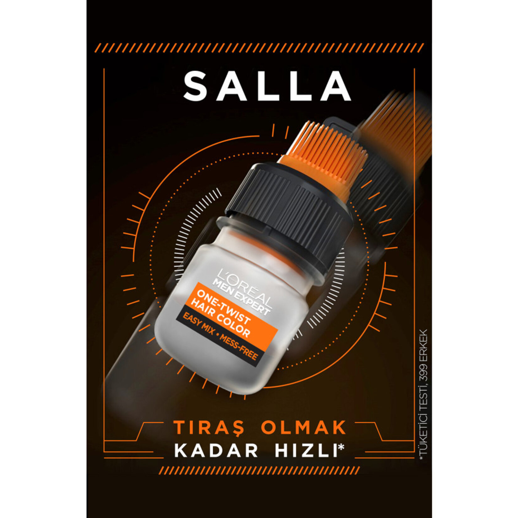 Men Expert One-Twist Erkek Saç Boyası Koyu Kahve 03 50 Ml - Görsel 4