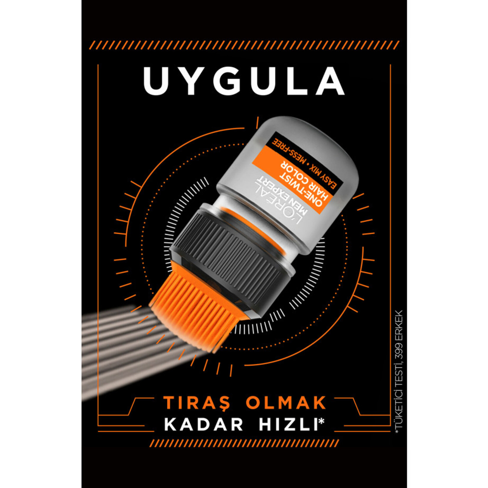 Men Expert One-Twist Erkek Saç Boyası Koyu Kahve 03 50 Ml - Görsel 5