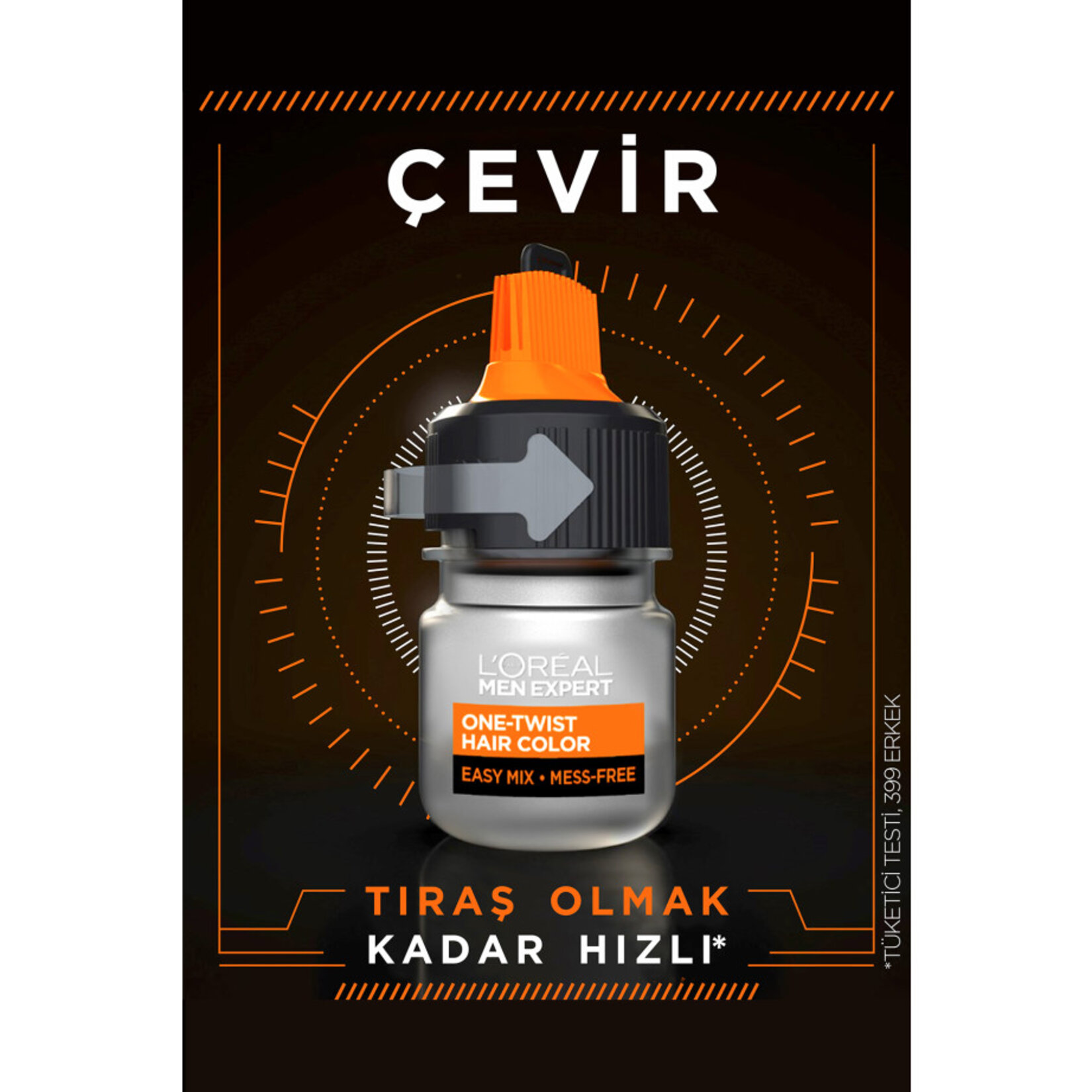 Men Expert One-Twist Erkek Saç Boyası Açık Kahve 05 50 Ml - Görsel 3