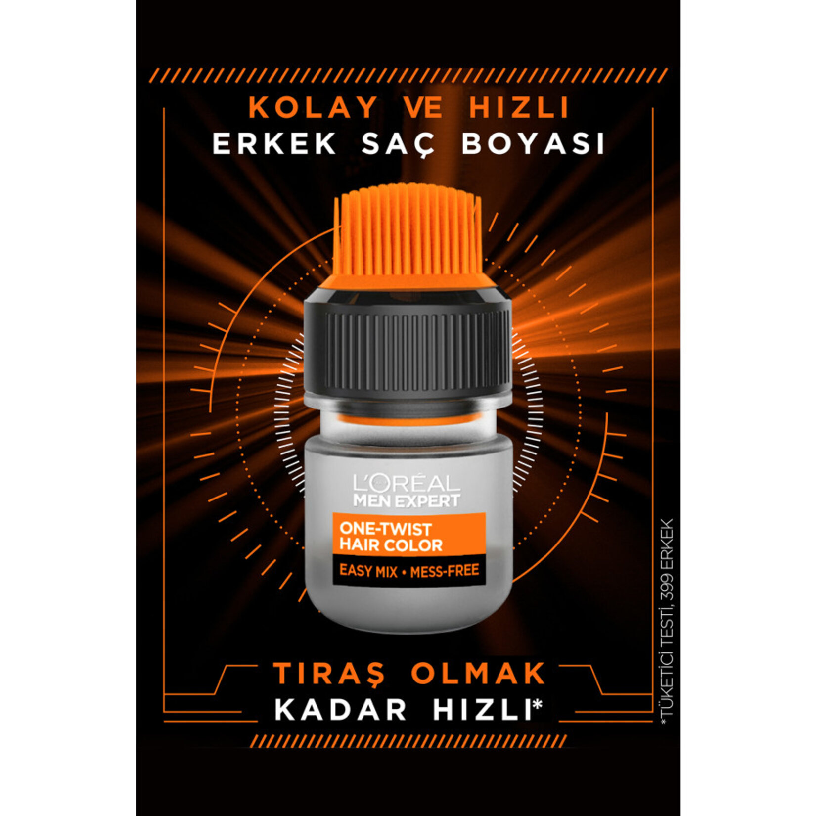 Men Expert One-Twist Erkek Saç Boyası Açık Kahve 05 50 Ml - Görsel 2