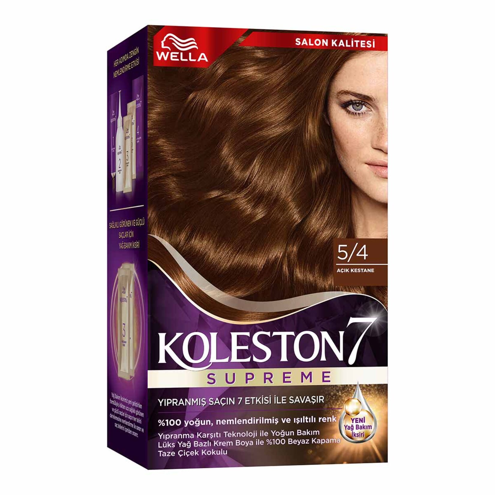 Koleston Supreme Saç Boyası 5/4 Açık Kestane 135 Ml - Görsel 1