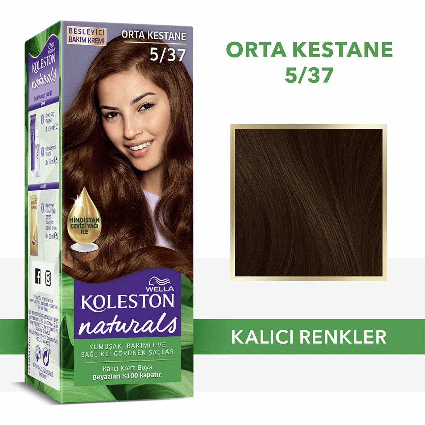 Wella Koleston Naturals Saç Boyası 5/37 Orta Kestane - Görsel 2