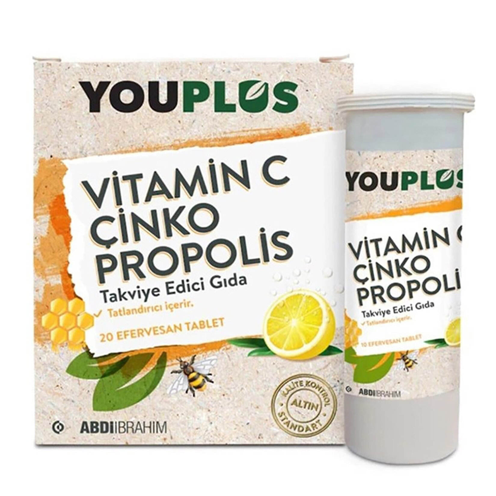 Youplus Vitamin C Çinko Propolis 20 Efervesan Tablet
