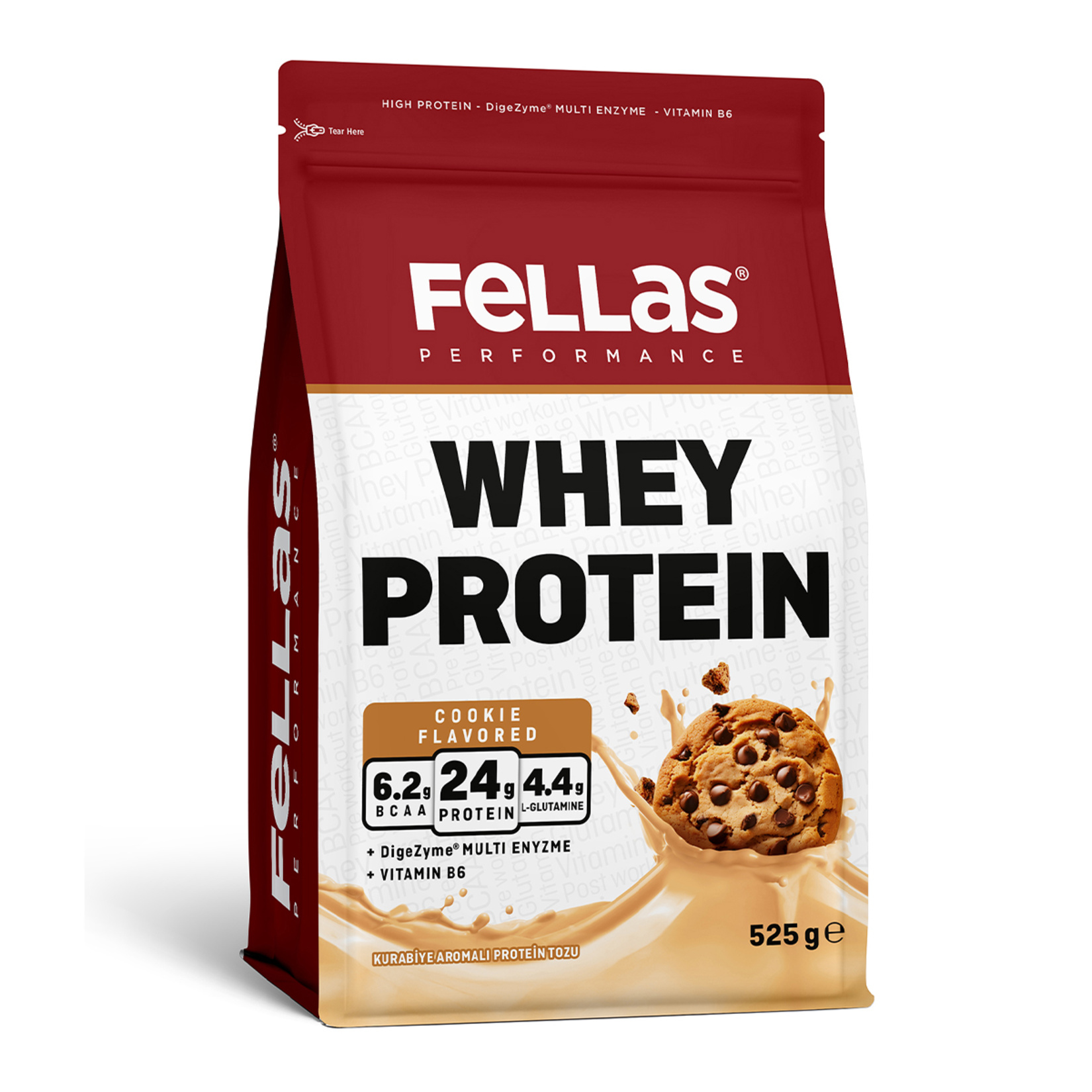 Fellas Kurabiye Aromalı Protein Tozu 525 G - Görsel 1