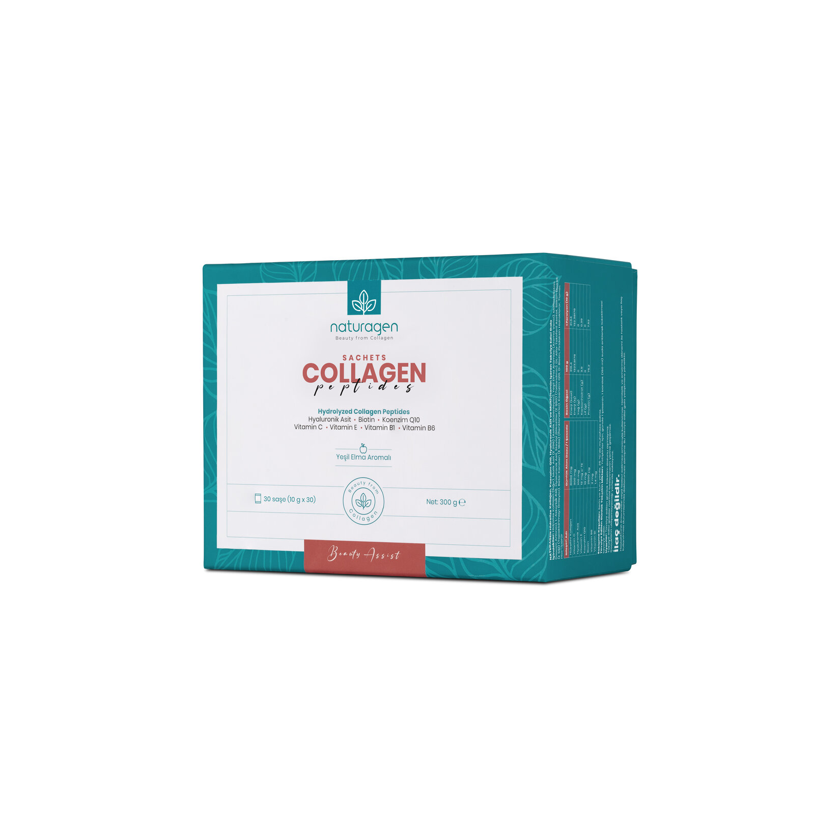 Naturagen Kolajen Yeşil Elma Aromalı 30’lu Şase - Görsel 1