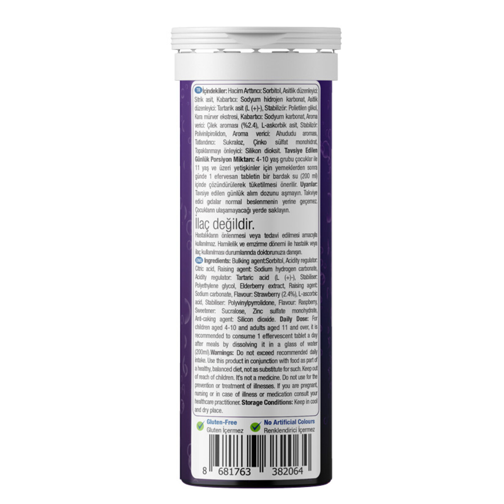 One Up Kara Mürver 10 Efervesan Tablet - Görsel 3