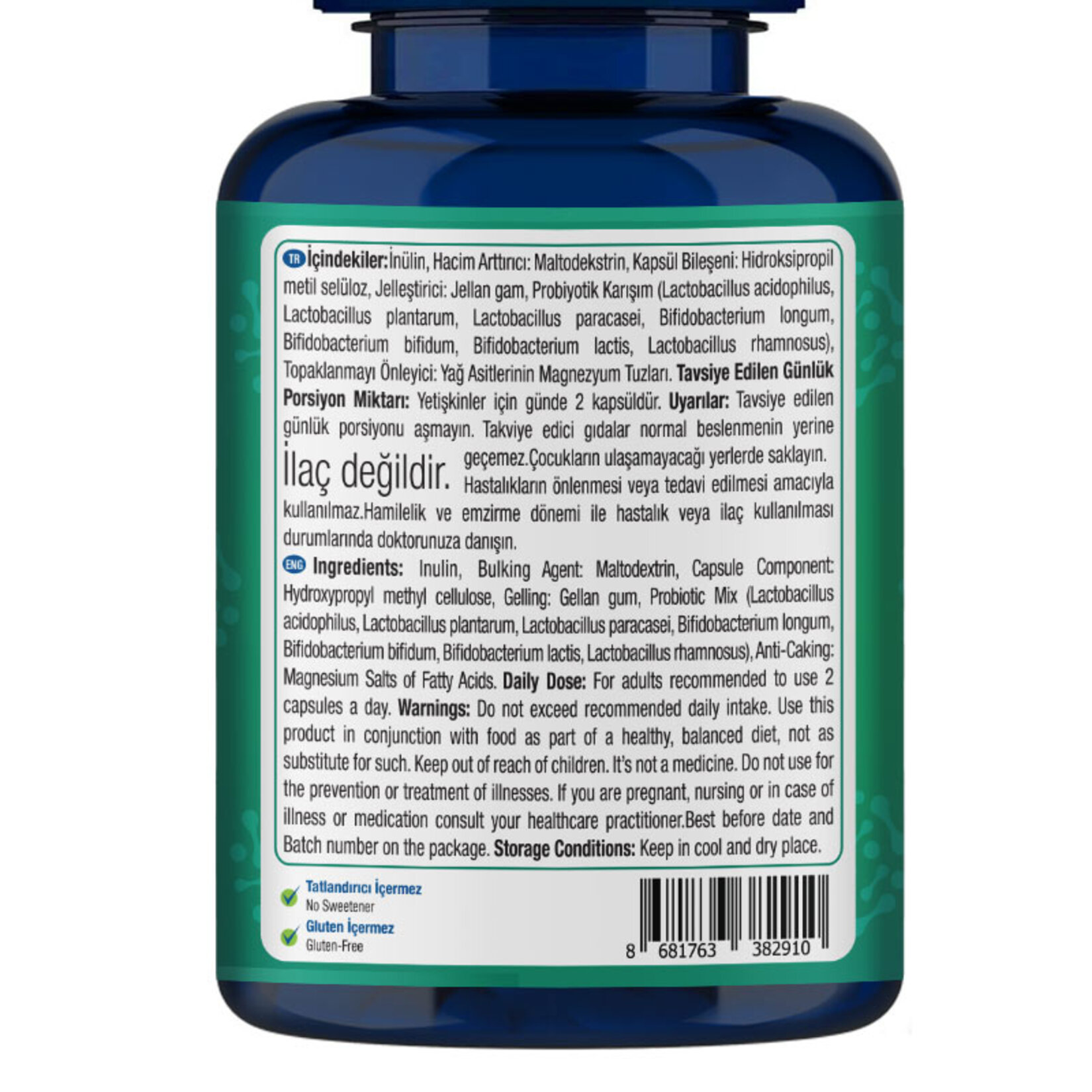 One Up Probiyotik Prebiyotik 30 Kapsül - Görsel 3