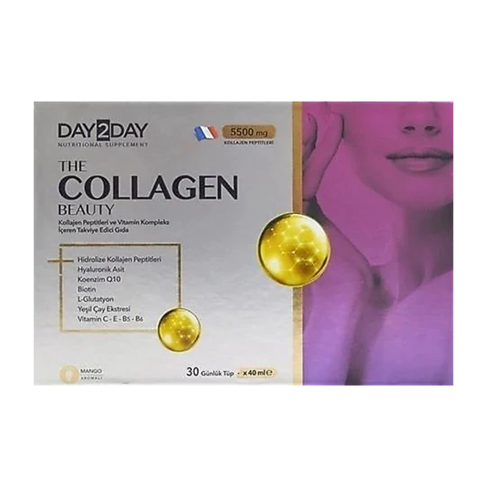 Day2day Collagen Beauty Mango Aromalı Sıvı Kolajen 30x40ml