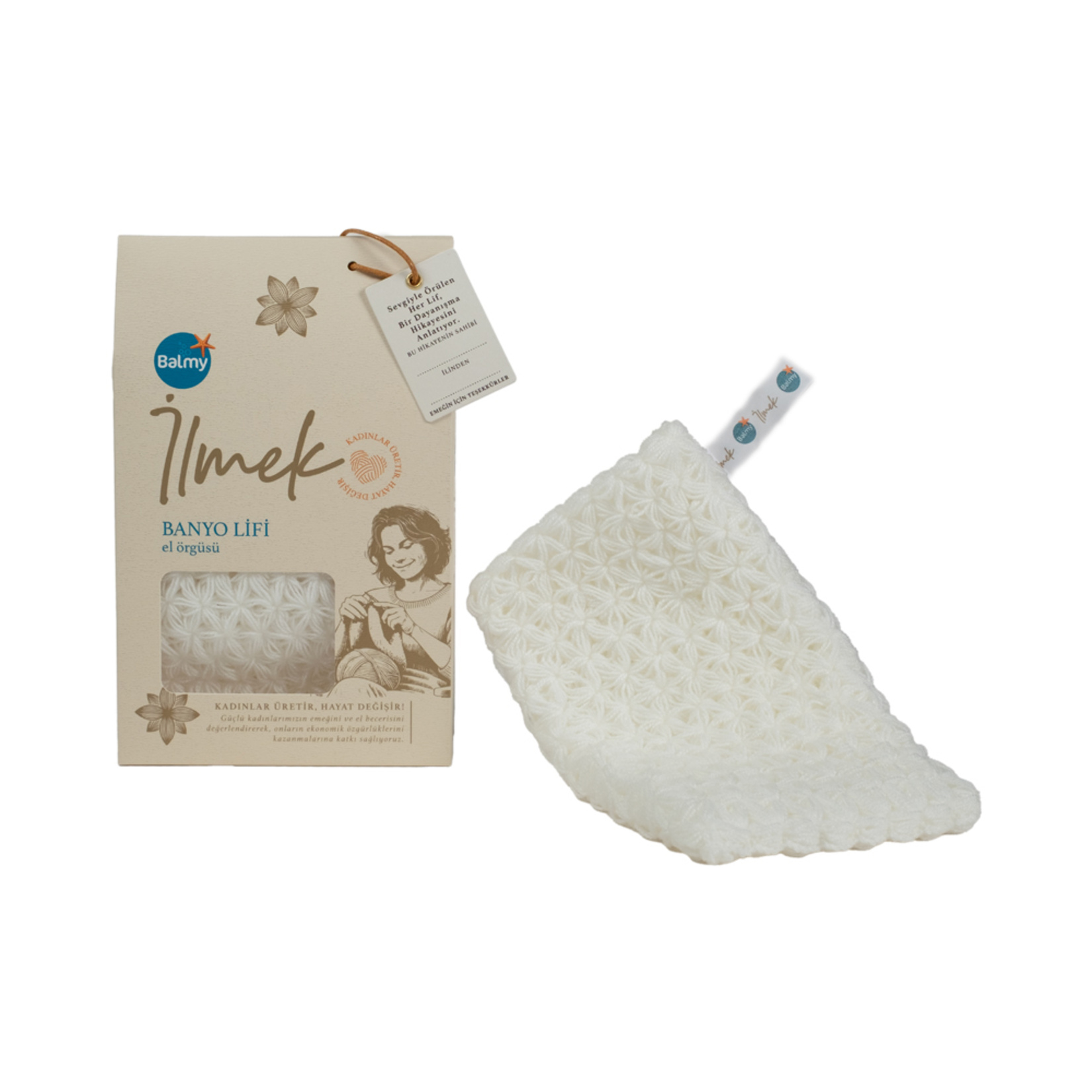 Balmy El Örgüsü İlmek Banyo Lifi - Görsel 2