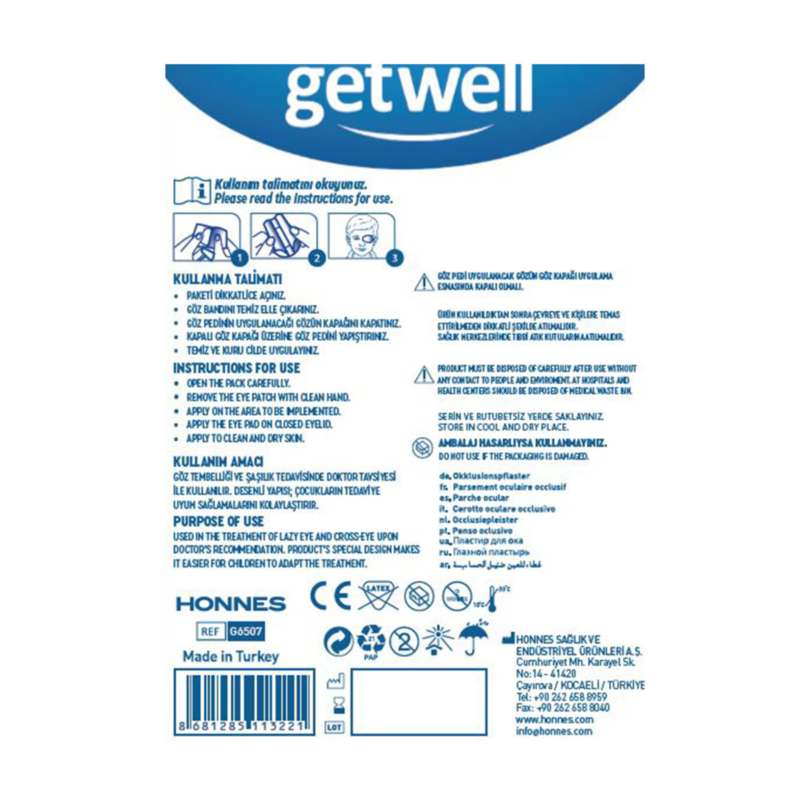 Getwell Desenli Çocuk Göz Pedi 5X6.2 - Görsel 2