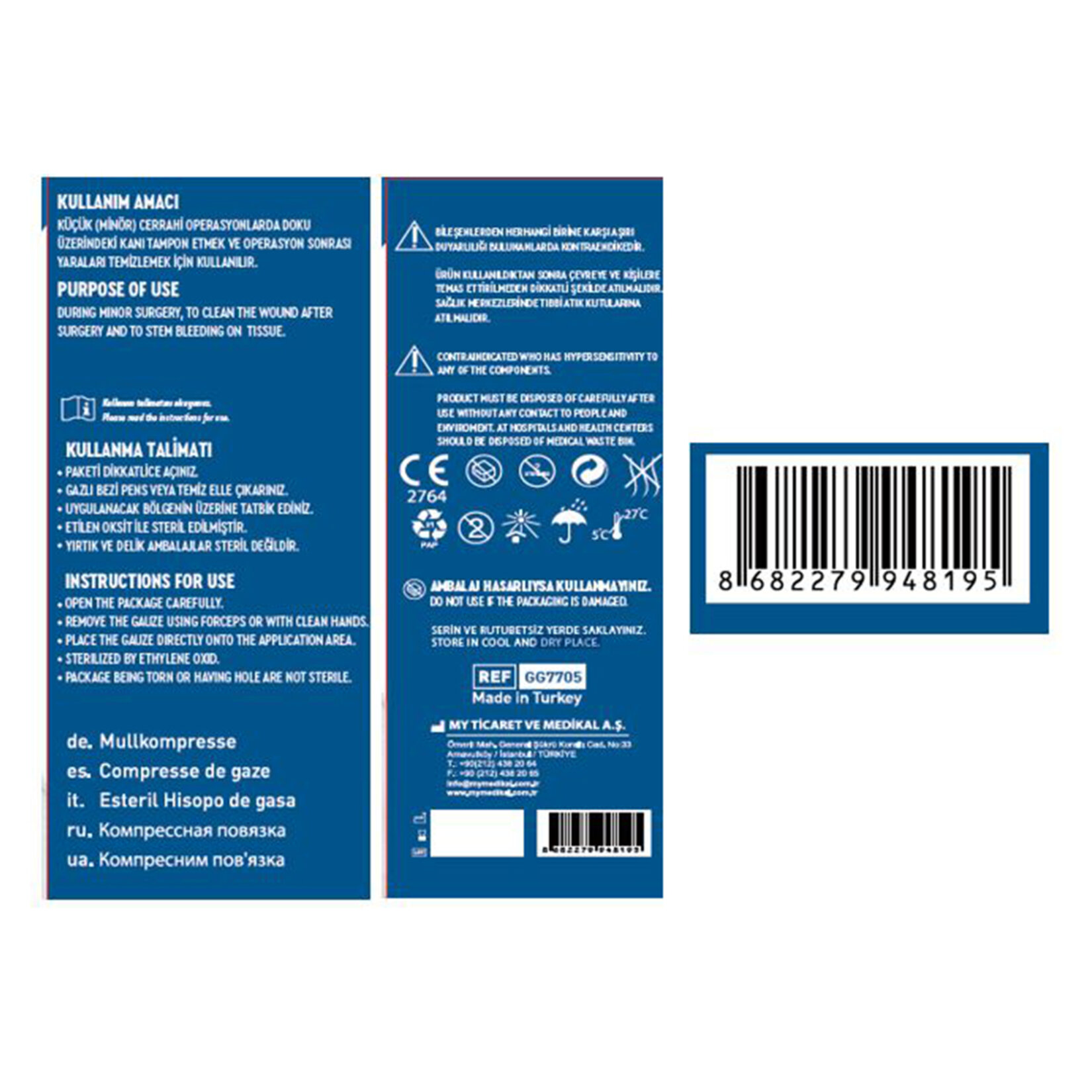 Getwell Gaz Kompres 7,5*7,5Cm- 5 Paket*5 Adet 25'li - Görsel 2