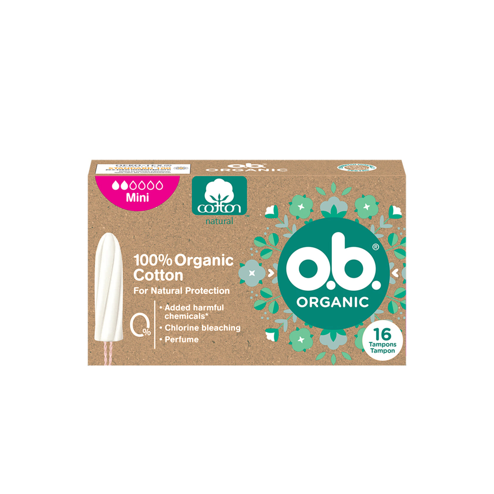 Ob Tampon Organic Mini 16'lı