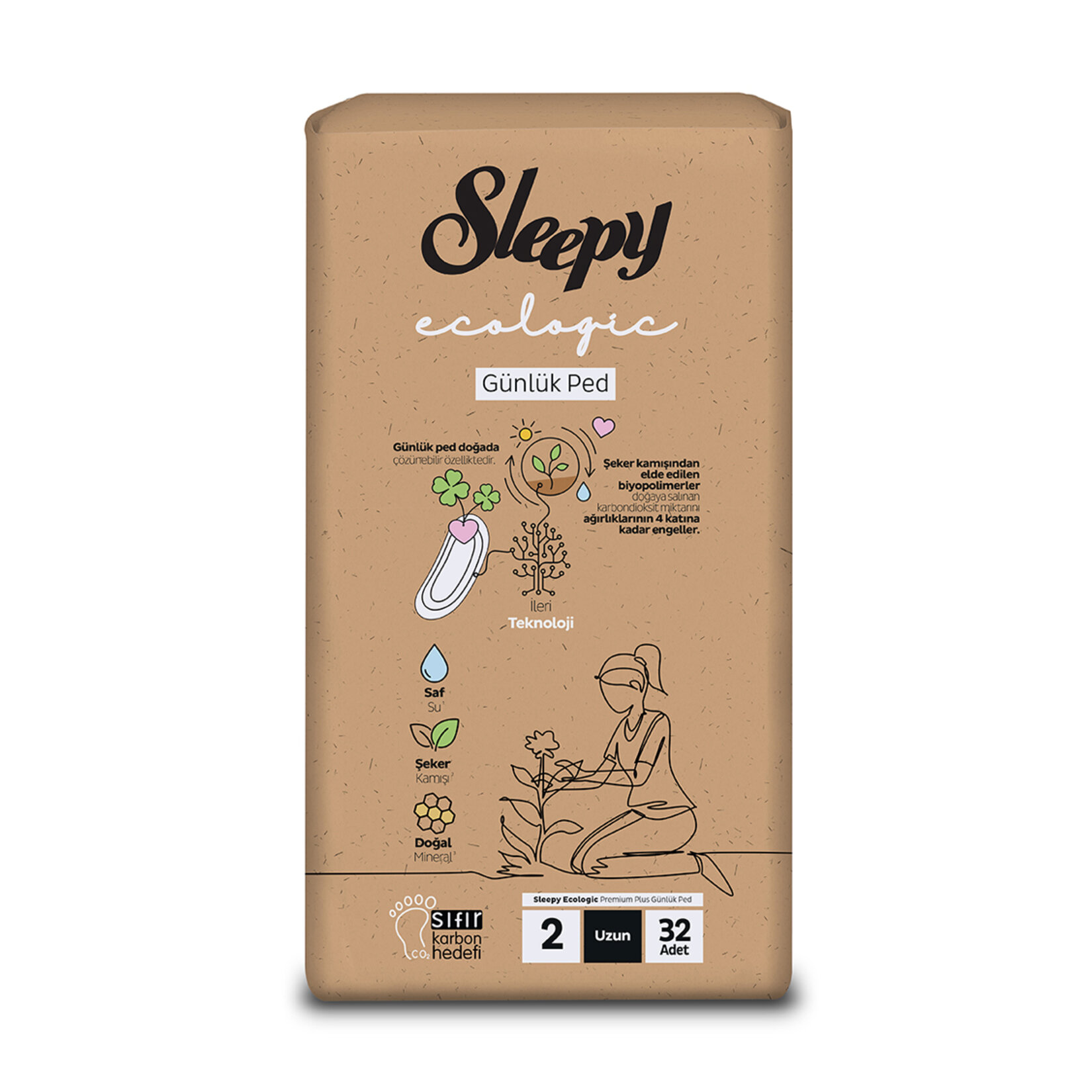 Sleepy Ecologic Günlük Uzun Ped 32'li