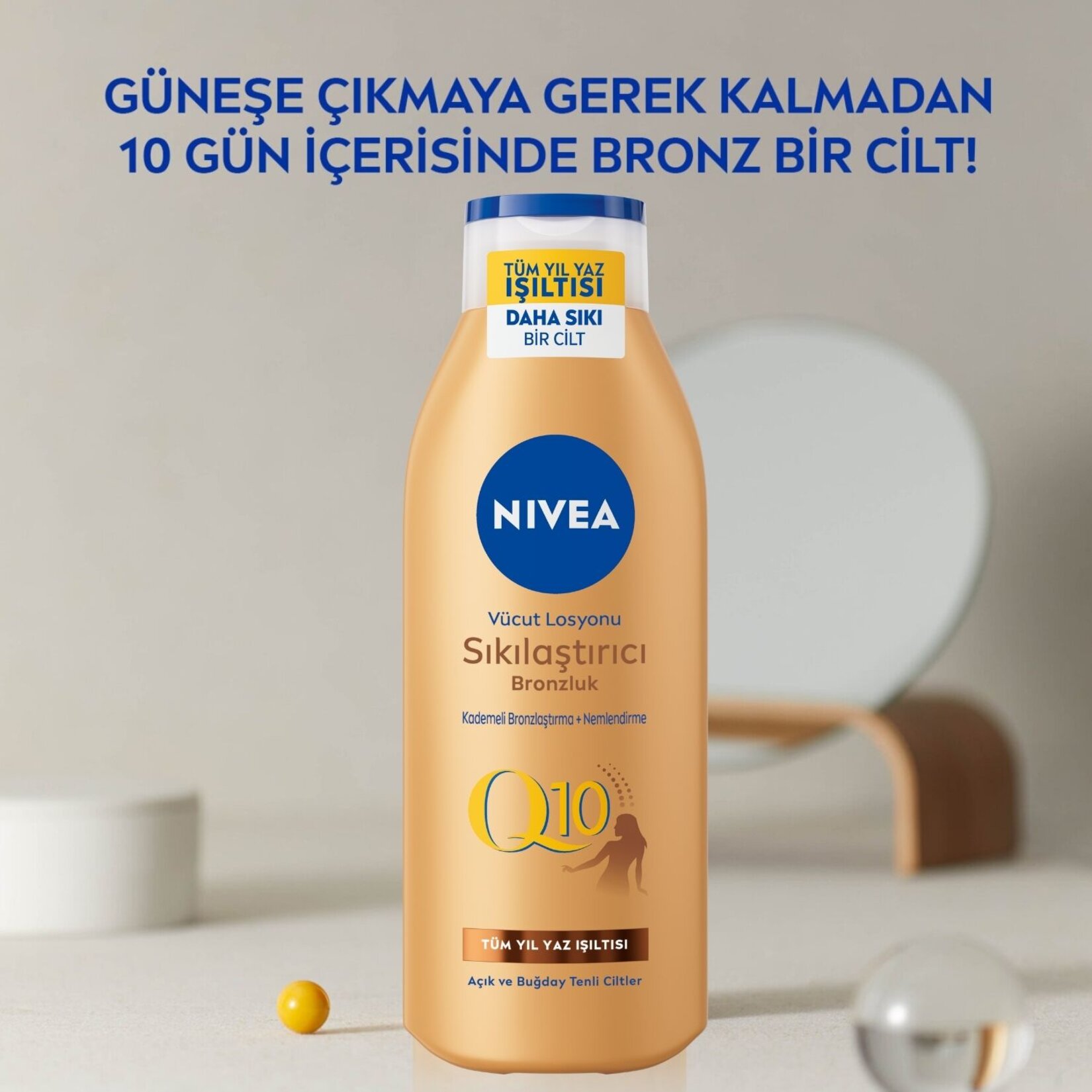 NIVEA Q10 Sıkılaştırıcı ve Bronzluk Vücut Losyonu 200ml - Görsel 3
