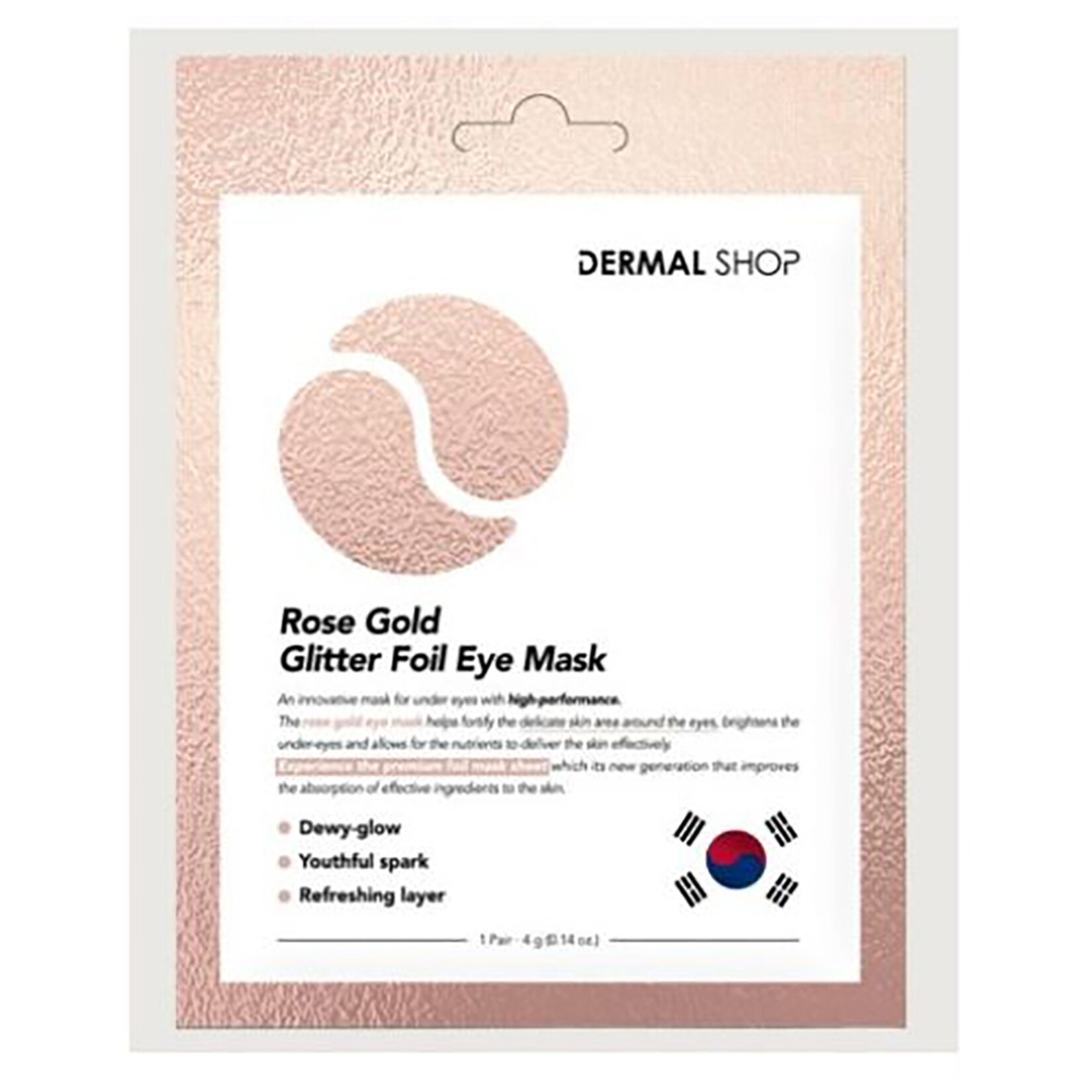 Dermal Rose Gold Glıtter Foıl Göz Maskesi 4 G